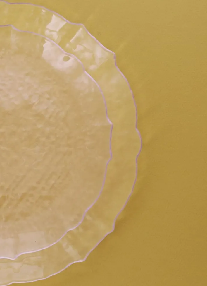 ASSIETTE A DESSERT EN VERRE ÉCLATANTETRANSPARENT