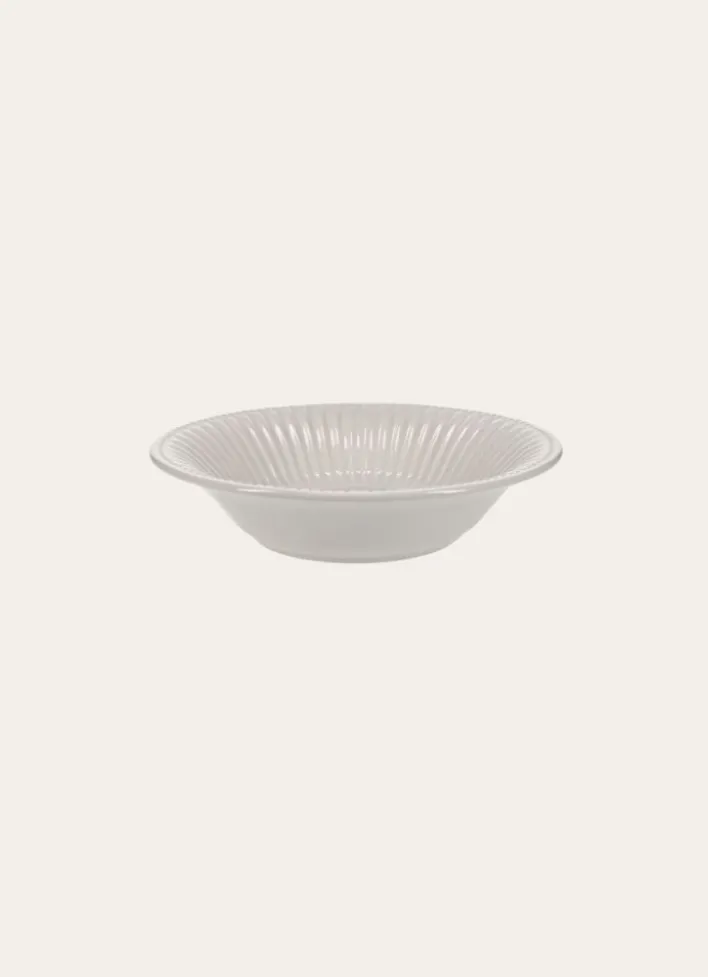 ASSIETTE CREUSE EN FAÏENCE IVOIRE