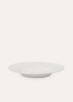 ASSIETTE CREUSE EN PORCELAINE EMBOSS BLANC