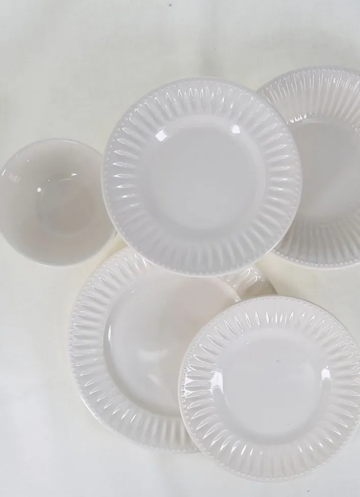 ASSIETTE À DESSERT EN FAÏENCEIVOIRE