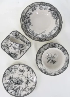 ASSIETTE À DESSERT EN GRÈS ADELAÏDE GRIS