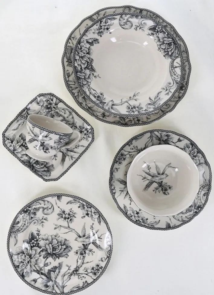 ASSIETTE À DESSERT EN GRÈS ADELAÏDE GRIS