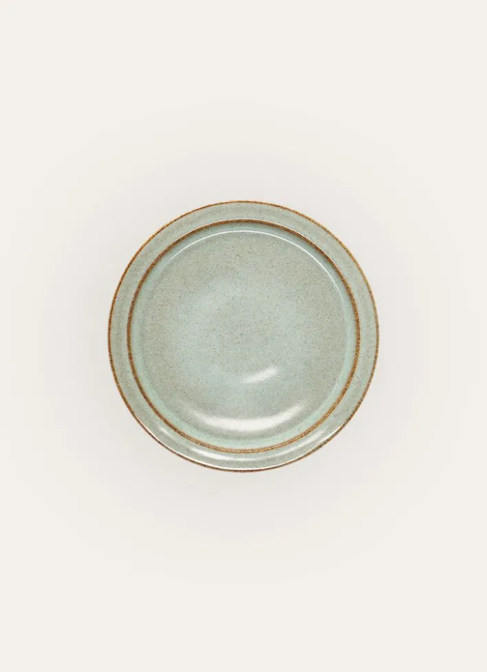 ASSIETTE À DESSERT EN GRÈS GARANCE GENÉVRIER