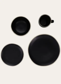 ASSIETTE À DESSERT EN GRÈS Noir