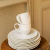 ASSIETTE À DESSERT EN PORCELAINE BLANC