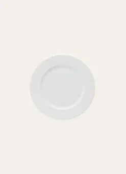 ASSIETTE À DESSERT EN PORCELAINE EMBOSS BLANC