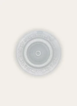 ASSIETTE À PAIN EN VERRE À MOTIFS GRAVÉS TRANSPARENT