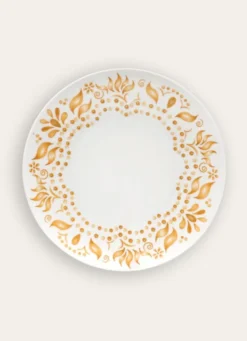 ASSIETTE PLATE COLORÉE EN PORCELAINE CURRY