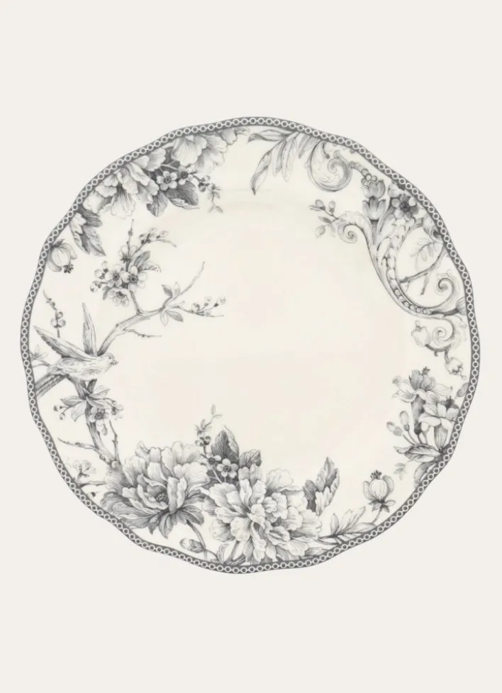 ASSIETTE PLATE EN GRÈS ADELAÏDE GRIS