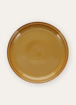 ASSIETTE PLATE EN GRÈS GALA OCRE