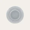 ASSIETTE PLATE EN VERRE À MOTIFS GRAVÉS TRANSPARENT