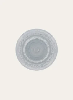 ASSIETTE PLATE EN VERRE À MOTIFS GRAVÉS TRANSPARENT