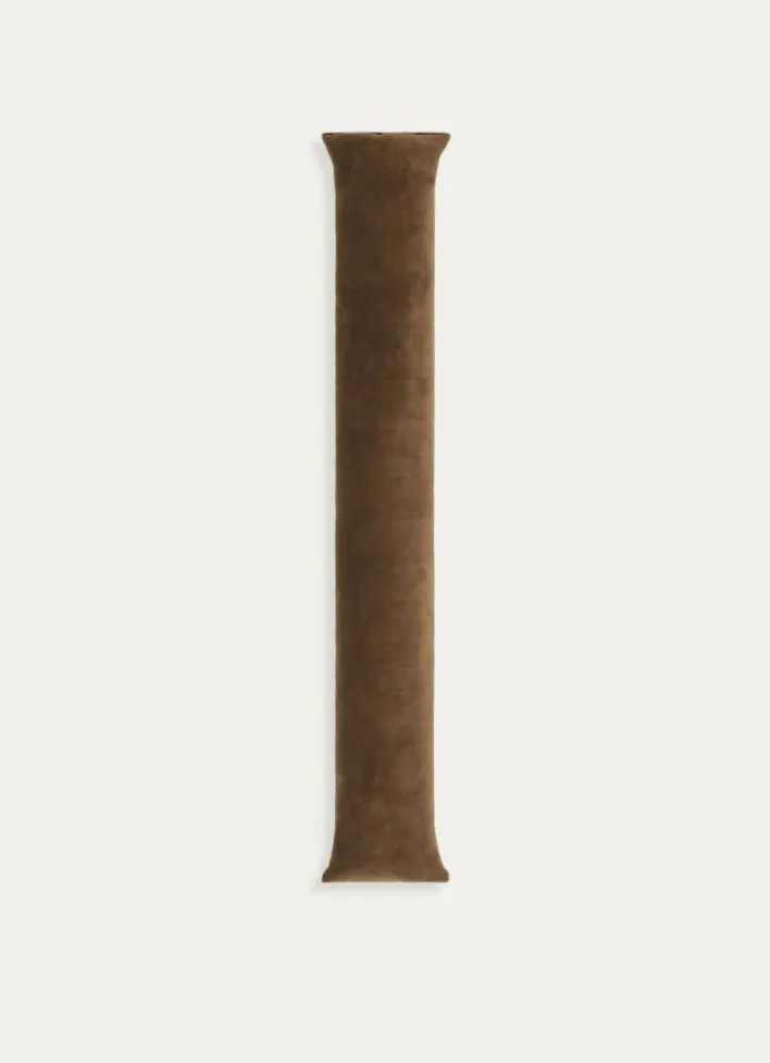 BAS DE PORTE EN VELOURS BEIGE FONCÉ