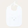 BAVOIR EN COTON ÉPONGE TÊTE D'OURS AVEC OREILLES BLANC