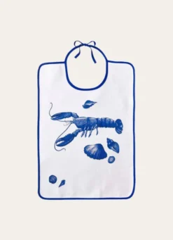 BAVOIR HOMARD EN COTON BLEU