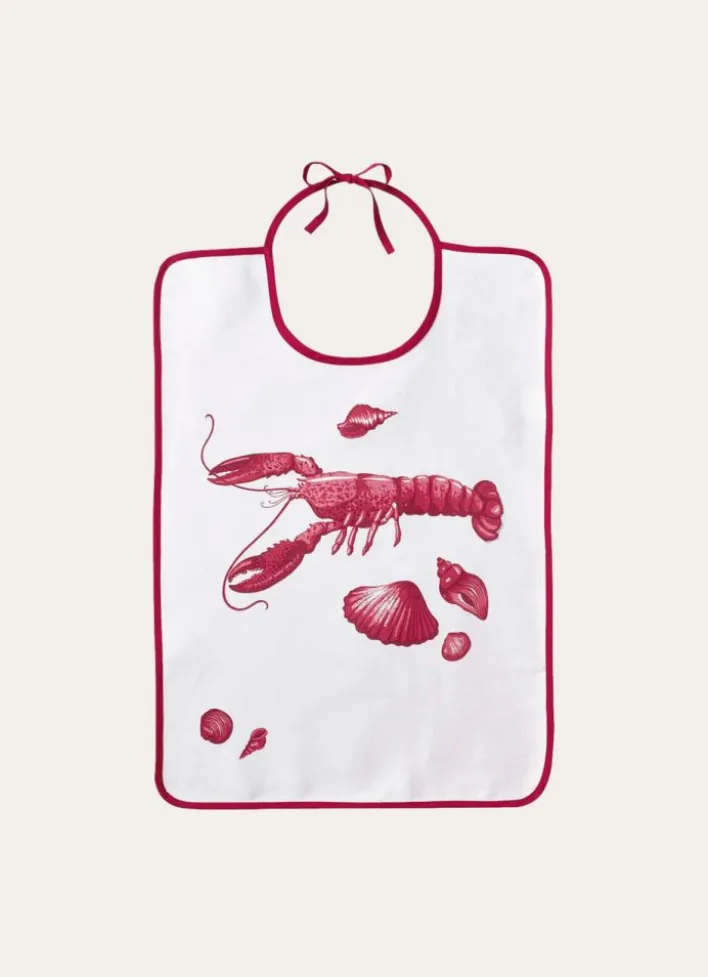 BAVOIR HOMARD EN COTON BORDEAUX