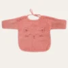 BAVOIR MANCHES LONGUES TÊTE DE CHAT ROSE