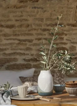 BOL CÔTELÉ EN FAÏENCE BEIGE