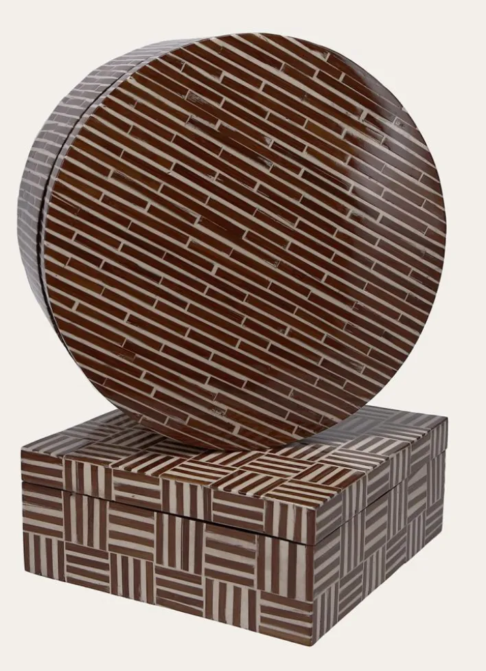 BOÎTE BAMBOU CARRÉE NOISETTE