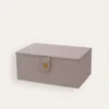 BOÎTE DE RANGEMENT EN VELOURS - PETITE ROSE POUDRE