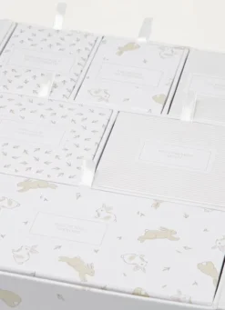 BOÎTE DE RANGEMENT MOTIF LAPINS ECRU