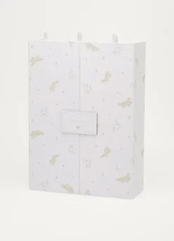 BOÎTE DE RANGEMENT MOTIF LAPINS ECRU