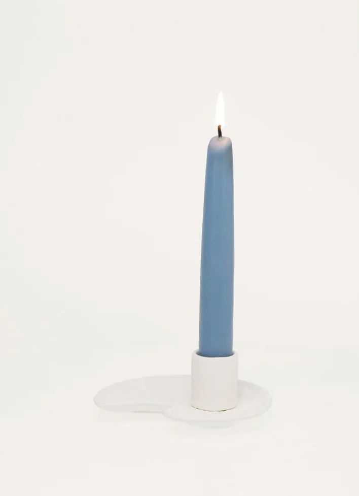 BOUGEOIR EN CÉRAMIQUE BLANC