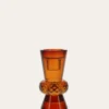 BOUGEOIR EN CRISTAL AMBRE BRUN