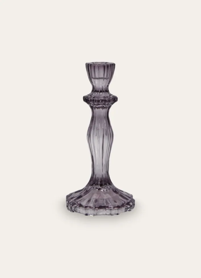 BOUGEOIR EN VERRE ESPRIT CHANDELIER PARME