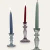 BOUGEOIR EN VERRE TEINTÉ H15,5 CM VERT AMANDE