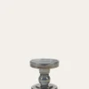 BOUGEOIR EN VERRE TRANSPARENTGRIS