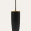 BROSSE WC EN GRÈS ET BAMBOU NOIR/BAMBOU