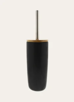 BROSSE WC EN GRÈS ET BAMBOU NOIR/BAMBOU