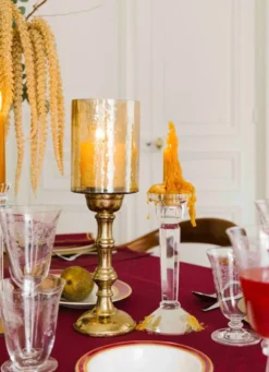 CHANDELIER EN VERRE EFFET CRISTAL TRANSPARENT