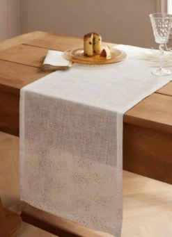 CHEMIN DE TABLE DORÉ ECRU / DORÉ