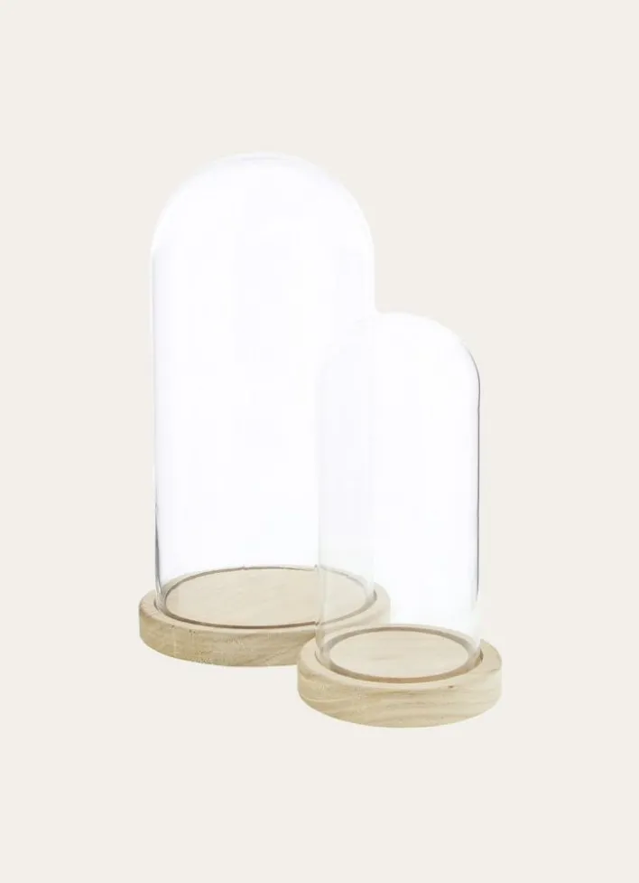 CLOCHE DÉCORATIVE EN VERRE NATUREL/TRANSPARENT