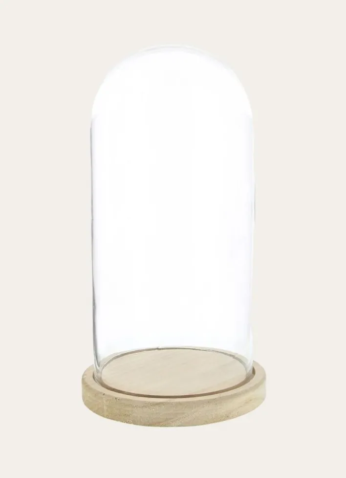 CLOCHE DÉCORATIVE EN VERRE NATUREL/TRANSPARENT