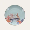COFFRET 4 ASSIETTES BLEU MULTICOLORE