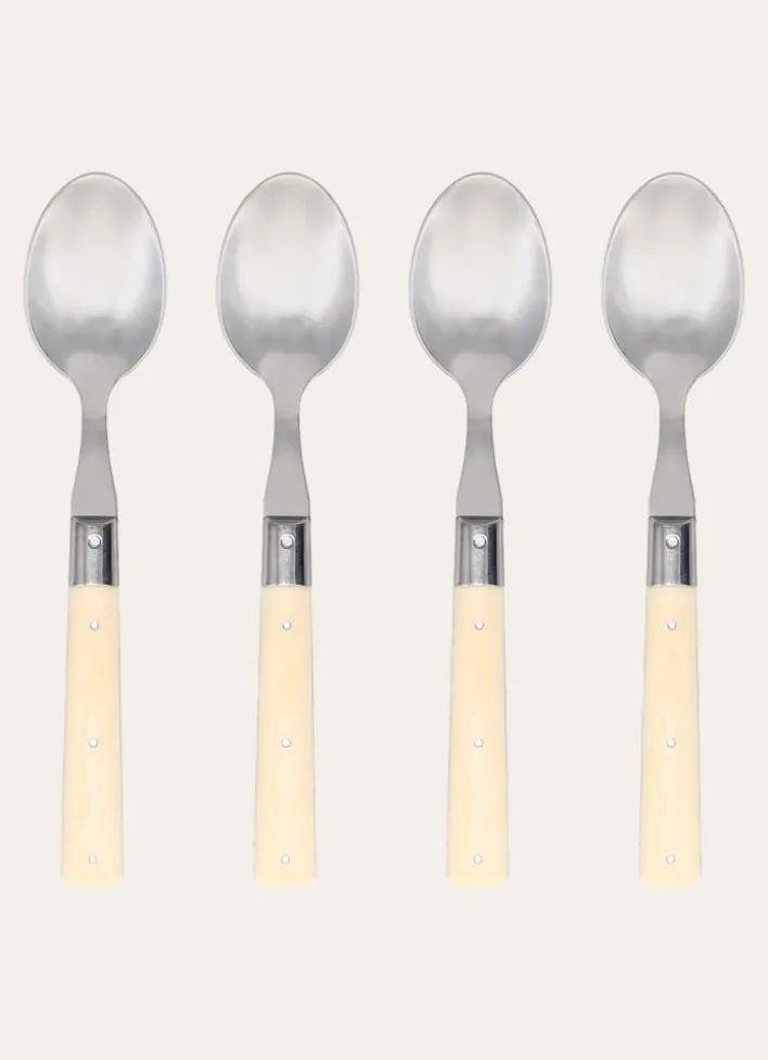 COFFRET DE 4 CUILLERES A SOUPE CREME