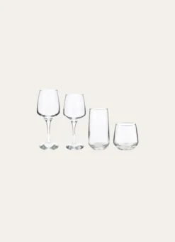 COFFRET DE 6 GOBELETS TRAPEZE EN VERRE TRANSPARENT