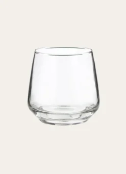 COFFRET DE 6 GOBELETS TRAPEZE EN VERRE TRANSPARENT