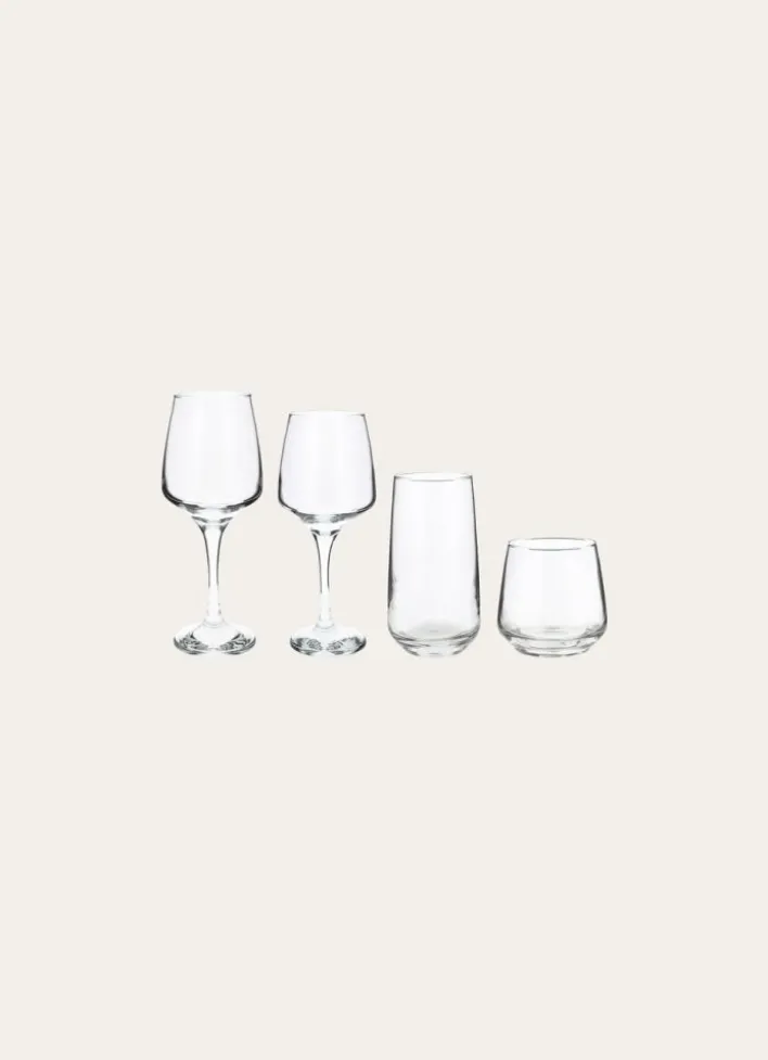 COFFRET DE 6 VERRES A VIN TRAPEZE TRANSPARENT