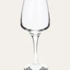 COFFRET DE 6 VERRES À PIED FORME TRAPÈZE TRANSPARENT
