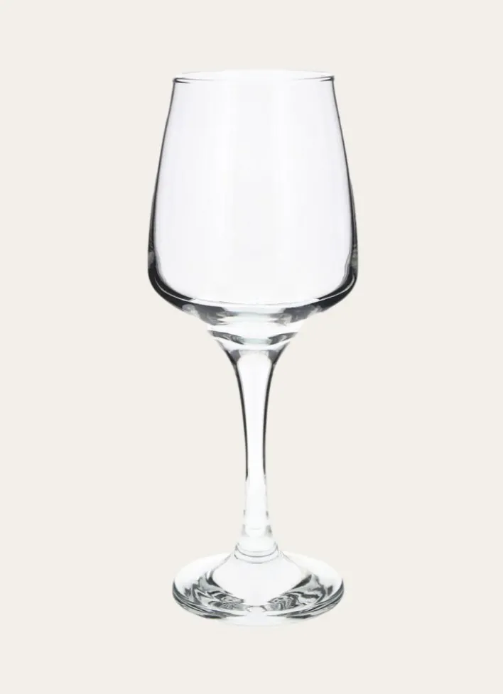 COFFRET DE 6 VERRES À PIED FORME TRAPÈZE TRANSPARENT