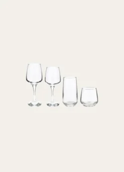 COFFRET DE 6 VERRES À PIED FORME TRAPÈZE TRANSPARENT