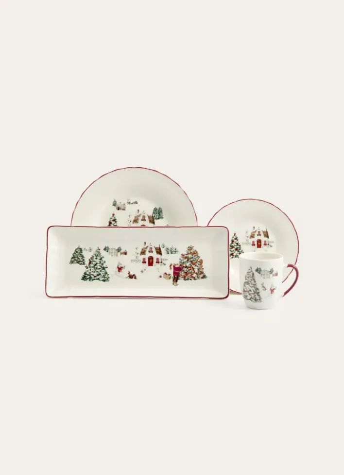 COFFRET 2 MUGS EN PORCELAINE WINTER ROUGE