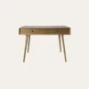 CONSOLE EN BOIS BLOND 2 TIROIRS CLAIR