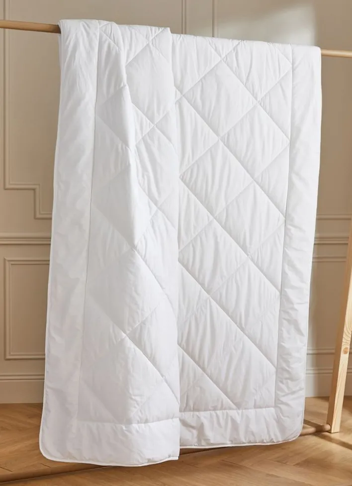 COUETTE ESTIVALE LÉGÈRE EN PERCALE DE COTON - 200G BLANC