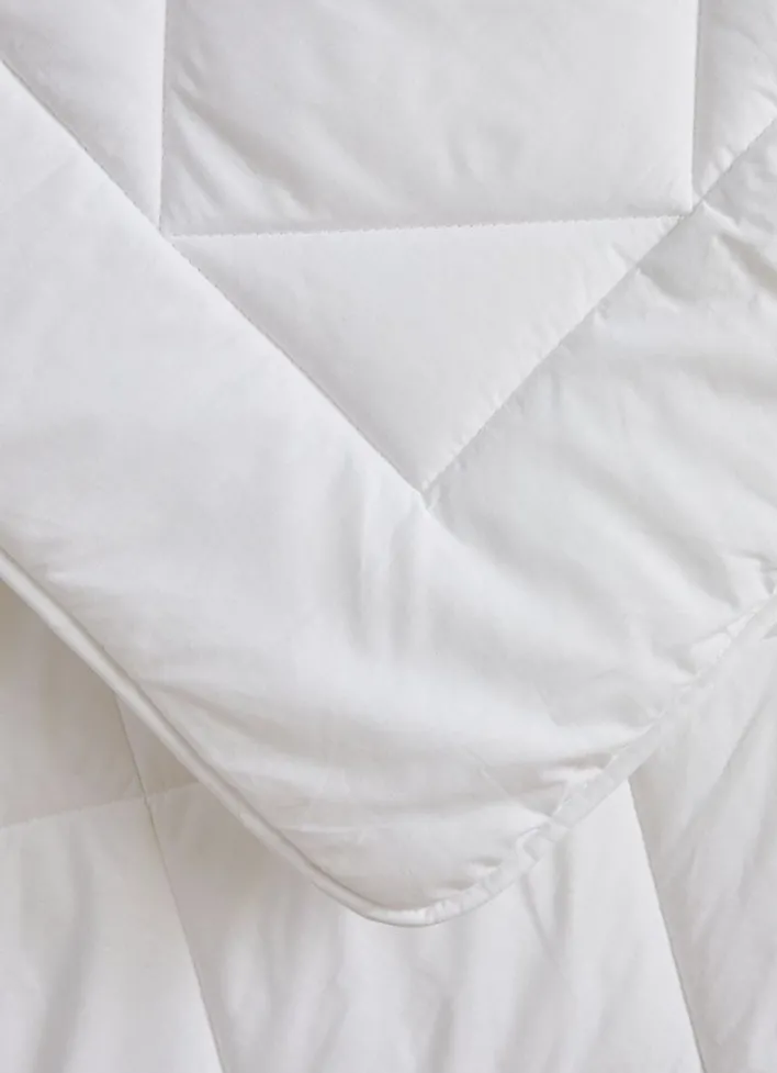 COUETTE ESTIVALE LÉGÈRE EN PERCALE DE COTON - 200G BLANC