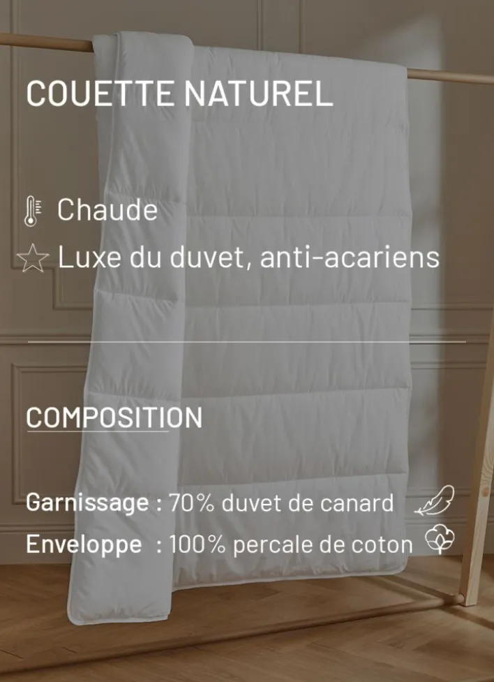 COUETTE NATURELLE CHAUDE BLANC